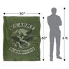 U.S. Army Blanket, 50"x60" Union Eagle, Silky Touch Super Soft Throw