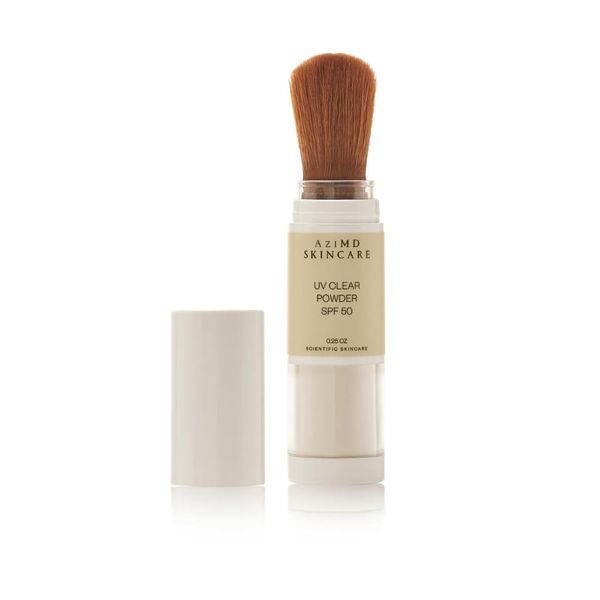 AziMD Skincare UV Clear SPF 50 Powder Brush - Sunscreen for Sensitive Skin