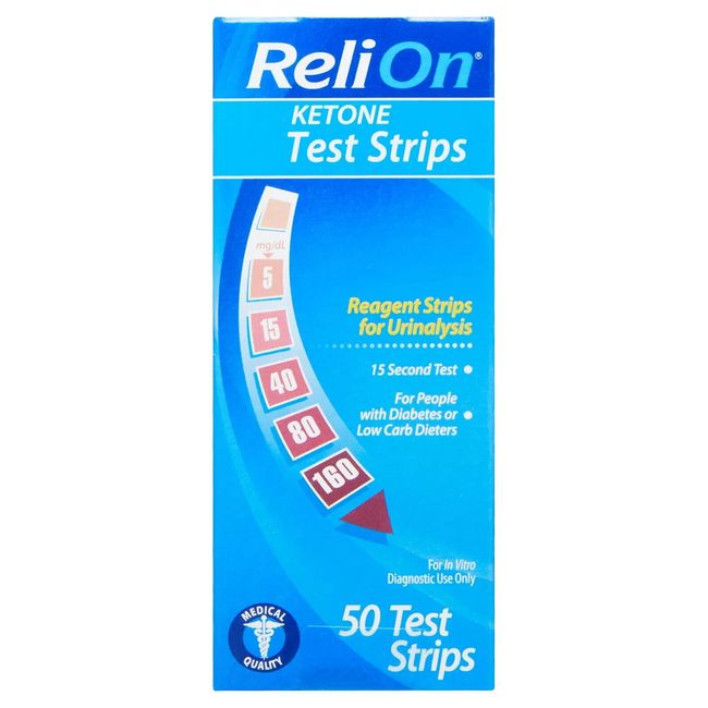 ReliOn Ketone Test Strips 50 Count ex date: 11/2024+