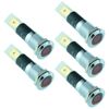 Red LED 12mm Flat Panel Indicator 220V Dash (Pack of 5)