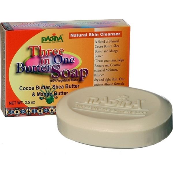 MADINA 3 in 1 Butter Soap, 1 Pound