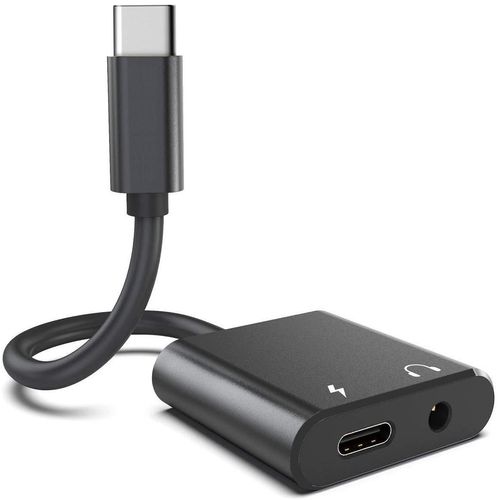 USB-C Headphone Adapter Earphone 3.5mm Jack Compatible with Google Pixel Fold/Pixel Tablet 11" (2023), Charger Port Splitter Mic Support Hands-Free Type-C
