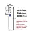 Osung 111SF-11 Dental Diamond Burs, Cylindrical Flat Shape, Standard Grit Multi-Use, (Pack of 5)