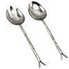 Elyon Hasanpur Reflective Silver Salad Serving Set Indian Artisan Made Forged