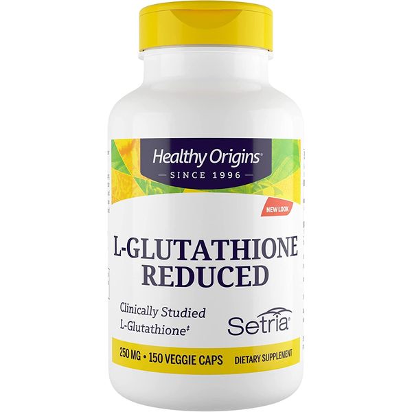 Healthy Origins L-Glutathione (Setria) Reduced, 250 mg - Immune Support Supplement - Collagen & Antioxidant Support - Gluten-Free Supplement - 150 Veggie Capsules