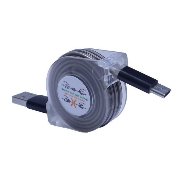 BoxWave Cable Compatible with Ulefone Armor 7 - miniSync - USB-A to USB Type-C, Retractable Cable 5 Pre-Set Lengths Avoid Tangles