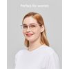 ANRRI Blue Light Blocking Glasses Square Eyeglasses Frame Filter Blue Ray Computer Game Glasses, Clear-red, Medium