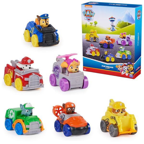 Paw Patrol: Pup Squad Racers, 6-Piece Vehicle Gift Set, Kids Toys for Boys & Girls Ages 3 and Up