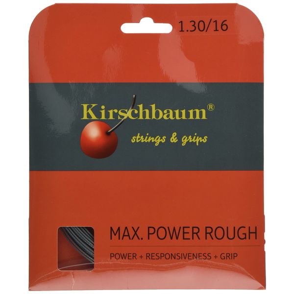 Kirschbaum Max Power Rough String Set - Black, 1.25 mm