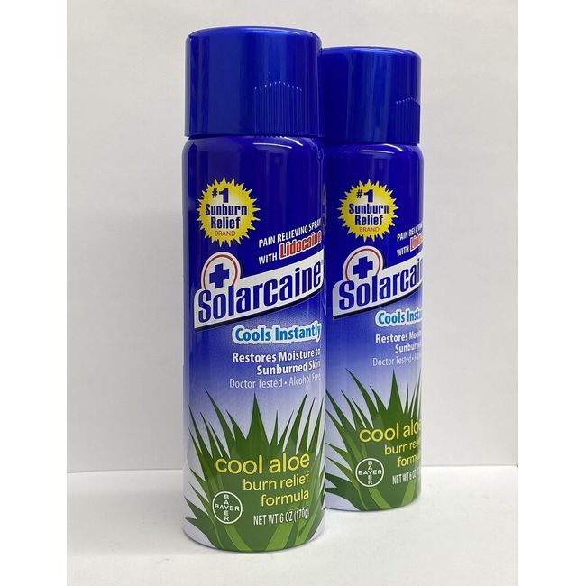 Solarcaine Cool Aloe Burn Relief Formula 6 oz Relief spray 2 pack