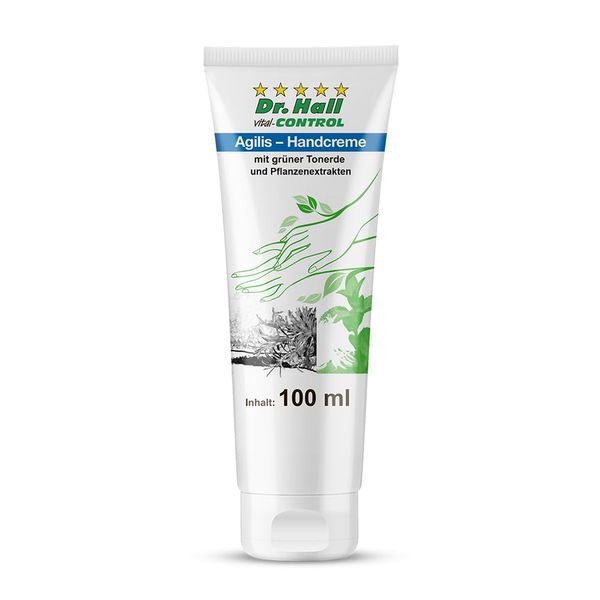 Dr. Hall Agilis Handcreme 100 ml - Wärmende Pflege mit Sheabutter, Arganöl & Aloe Vera, für geschmeidige Hände, ideal bei kalten Winterhänden