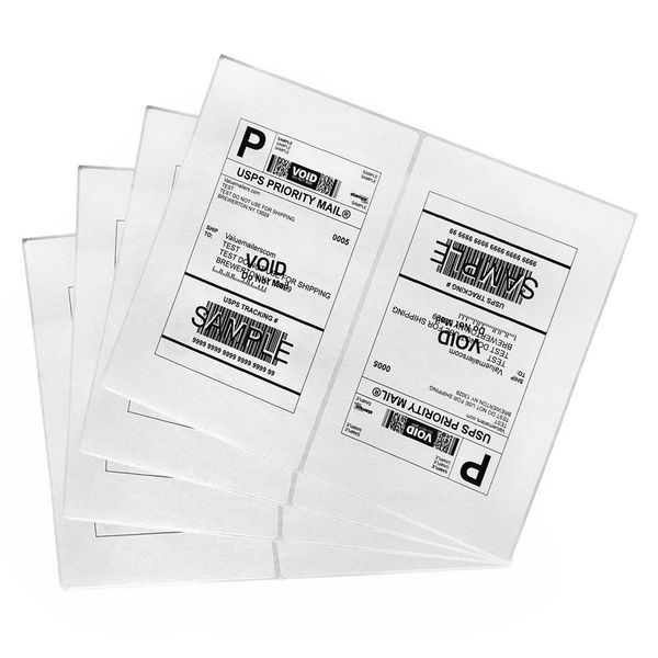 Shipping Labels with Rounded Corner, 8.27 x 5.32 Inches Half Sheet Self Adhesive Shipping Address Labels for Laser and Inkjet Printer, 200 Labels