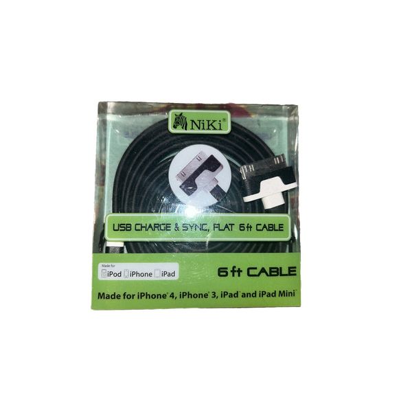 6FT USB 2.0 Charger Data Sync Cable Cord For iPhone 3G/4/4S iPad 2 iPod nano1-6