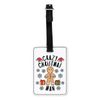 Gift Base Crazy Christmas Man Snowflakes Visual Luggage Tag with Black Strap
