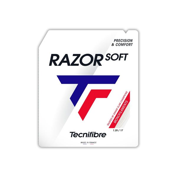 Technifibre 04GRAS125W Tennis String RAZOR SOFT 1.25 WHITE Laser Soft White Single String