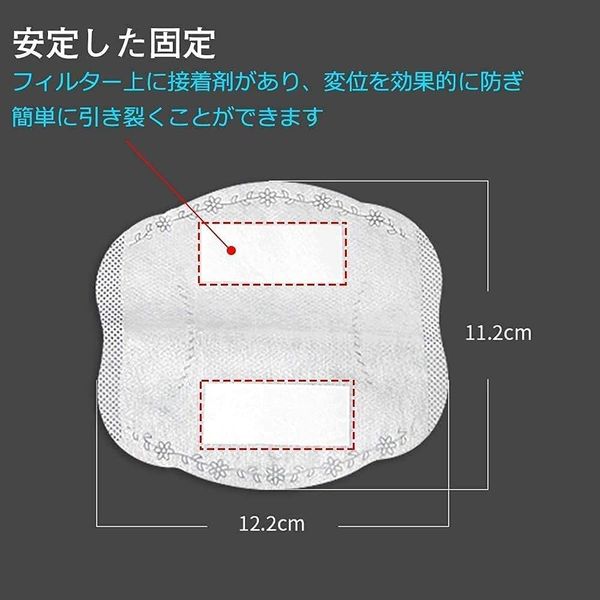 BOUENN Replacement Filter Sheet, 3-Layer Structure, Individually Packaged, Replacement Sheet, Filter Pad, Double Sided Tape Included, Disposable, Economical, Cloth Mask, High Quality (Individual Packaging)