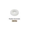 Rebower Rubber Grommets Flexible Wire Hole Plugs 10mm Mounting Diameter, White, 100pcs