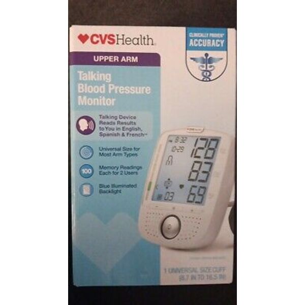 CVS Health Talking Blood Pressure Monitor  Universal Size Upper Arm (ZZ18)