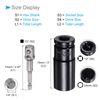 CoCud Deep Socket Set, 24mm Socket 3" Length 1/2" Drive, CR-V 6-Point Drive Socket Accessory Set with 1/4" Socket Adapter - (Applications: for Electric Hand Drill Screwdriver)