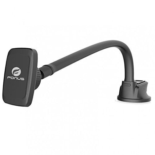 Premium Car Mount Magnetic Dash Windshield Phone Holder Long Gooseneck Window Swivel Dock [Extra Strong Grip Magnets] for Net10 Huawei Pronto - Net10 LG G Flex 2 - Net10 LG G3 - Net10 LG G4