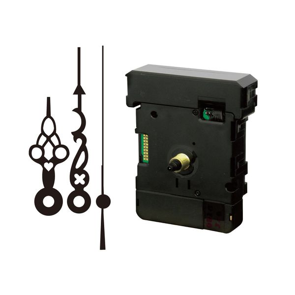 Seiji RC-350 Radio Clock Movement Sweep Second Hand Type for Clock (Dial Thickness: Hex Nut 0.2 inch (5 mm), Round Nut Up to 0.3 inch (7 mm)