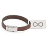 Infinity Love Valentine Engraved Personalised Leather Luggage Tag