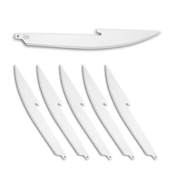 OUTDOOR EDGE 3.5" RazorSafe Replacement 5.0" Boning/Fillet Knife Blades - 6 Pieces plus Blade Storage Box