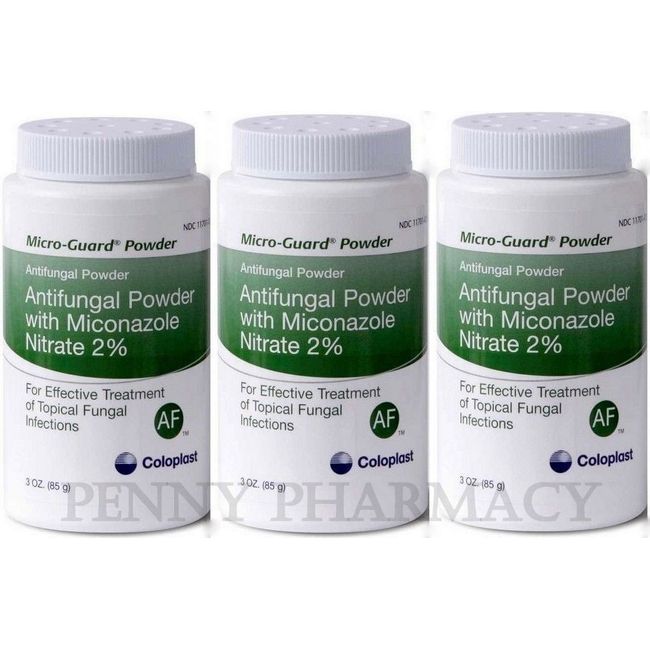 MICRO GUARD Miconazole 2% Antifungal POWDER 3oz ( 3 pack ) ~