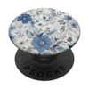 White Blue Floral Pattern PopSockets Adhesive PopGrip