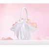 Lillian Rose 9.5-Inch Satin Flower Basket, Large, White