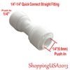 20 X 1/4-1/4 Quick Connect Straight Fitting Connector Push In RO Under-sink
