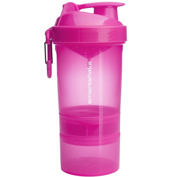 Smartshake Original 2GO Shaker Cup with 600 ml Capacity, Neon Pink