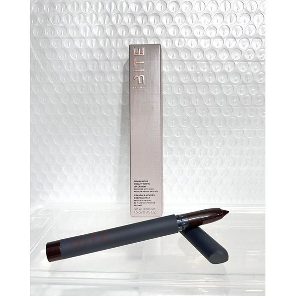 Bite Beauty Power Move Creamy Matte Lip Crayon - Midnight Rye Full Size NIB