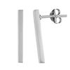 Silverly Women's 925 Sterling Silver 20 mm Long Bar Simple Stud Earrings