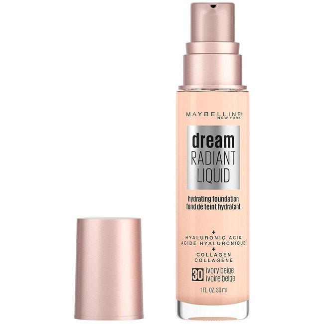 Maybelline Dream Radiant Liquid Hydrating Makeup, Liquid Foundation, Ivory Beige