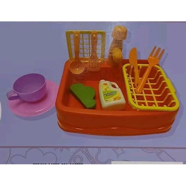 NEW in box, Just Pretending Magic Kitchen Sink Set, 12-pc. orange toy hobby