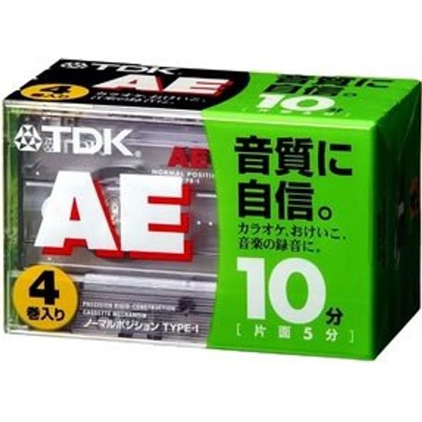 TDK オーディオカセットテープ AE 10分4巻パック [AE-10X4G]