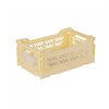 Ay-Kasa Folding Crate, Sturdy Folding Box, Plastic, Stackable, Banana, Mini (27 x 17 x 11 cm)