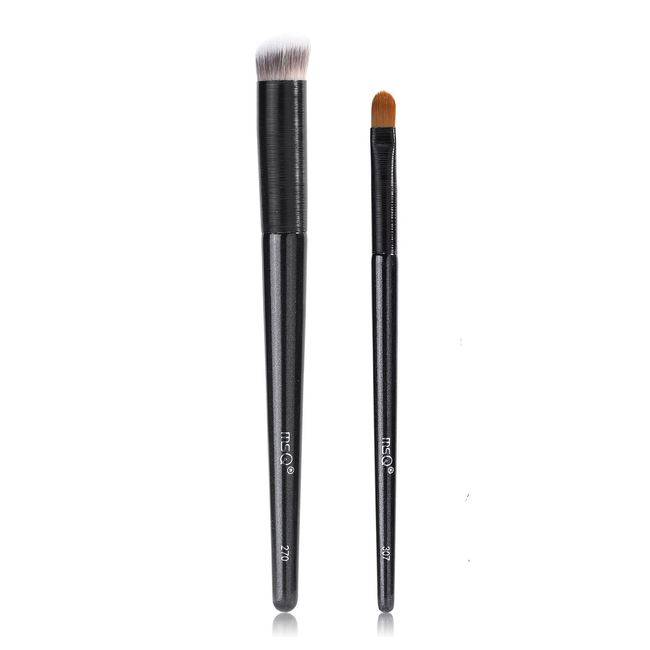 MSQ 2pcs Concealer Brush Angled Top Concealer Makeup Brush Precise Face Brush with Soft Synthetic Fiber for Concealer Powder Cream Liquid Makeup