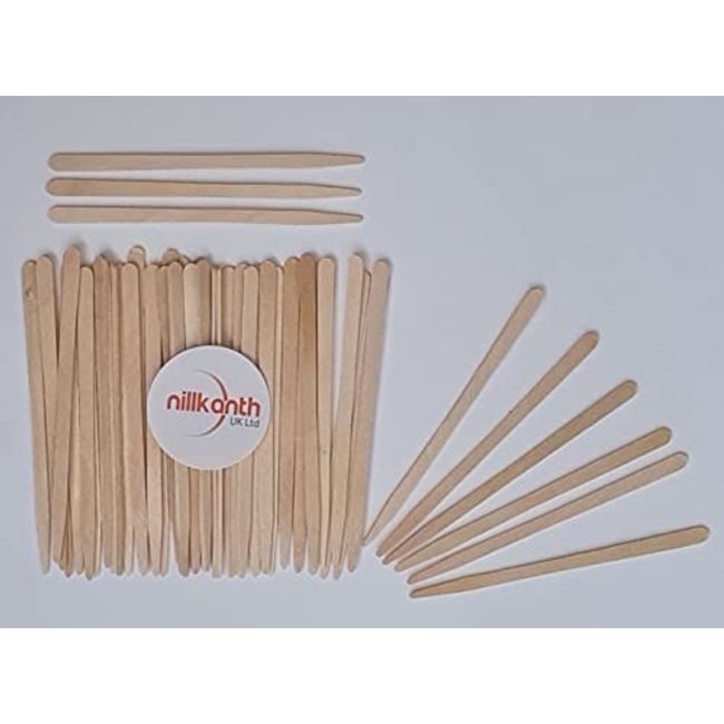 100x Wooden Wax Sticks Hair Removal Waxing Applicator Spatula