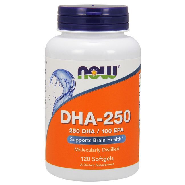 NOW Foods DHA, 250 mg, 120 Softgels