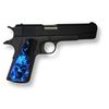 1911 Full-Size ABS Grips with Skull in Blue Flames Printed Image