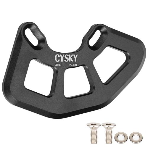 CYSKY Alloy MTB Chain Guard, ISCG05 Bicycle Chain Guard for 22T-40T Single Chainrings, Protection for Mountain Bike Chain, BMX Chain (Black)
