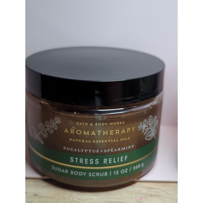 Bath & Body Works Aromatherapy STRESS RELIEF Eucalyptus Sugar Scrub 13 oz