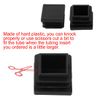 sourcingmap 22mm x 22mm Plastic Square Caps Tube Pipe Inserts End Blanking 12 Pcs