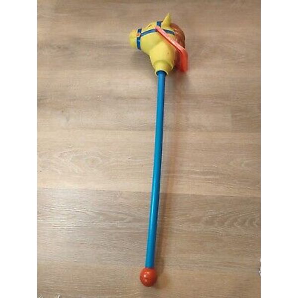 Vintage 1987 Playskool Gallop 'n Go Stick Horse Riding Pony Toy Yellow 80s