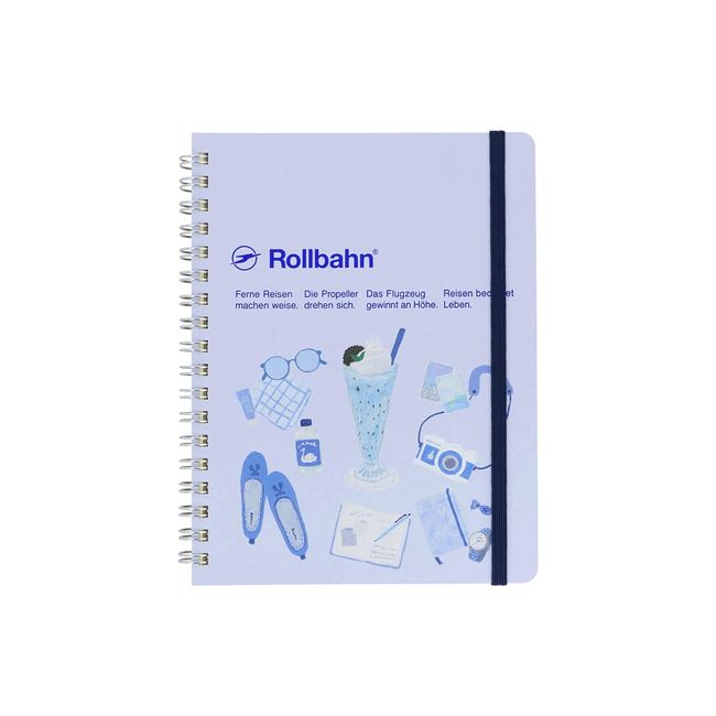 Delphonics 2-Piece Set Fave Rolburn Memo L with Pocket Bookmark (Light Blue)