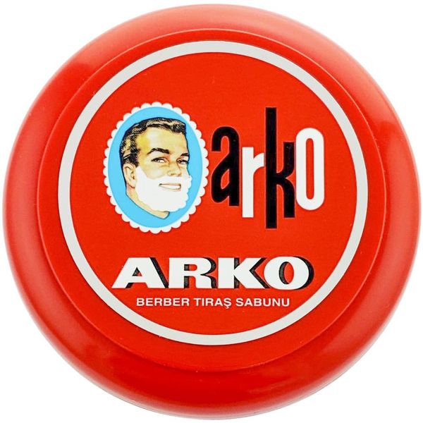 Arko Shaving Soap in Bowl, Red, 90 gram