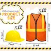 24 Pieces Construction Worker Costume Construction Role Play Set Including Const