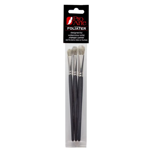 Pro Arte : Stephen Coates Foliater : Watercolour Brush : Set of 3